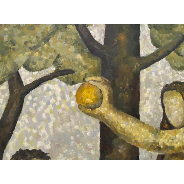 Vintage "Adam and Eve" Original Oil Painting by Sam C.1970 For Sale - Image 4 of 12