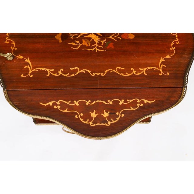Gold Vintage Italian Sorento Marquetry Drinks Trolley, 1960 For Sale - Image 8 of 18