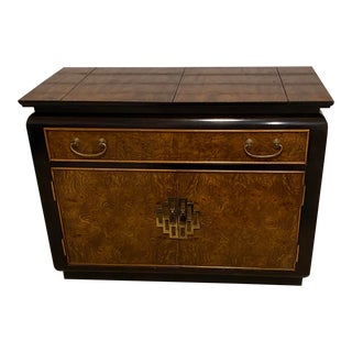Chinoiserie Chin Hua Collection Rolling Bar Cart For Sale