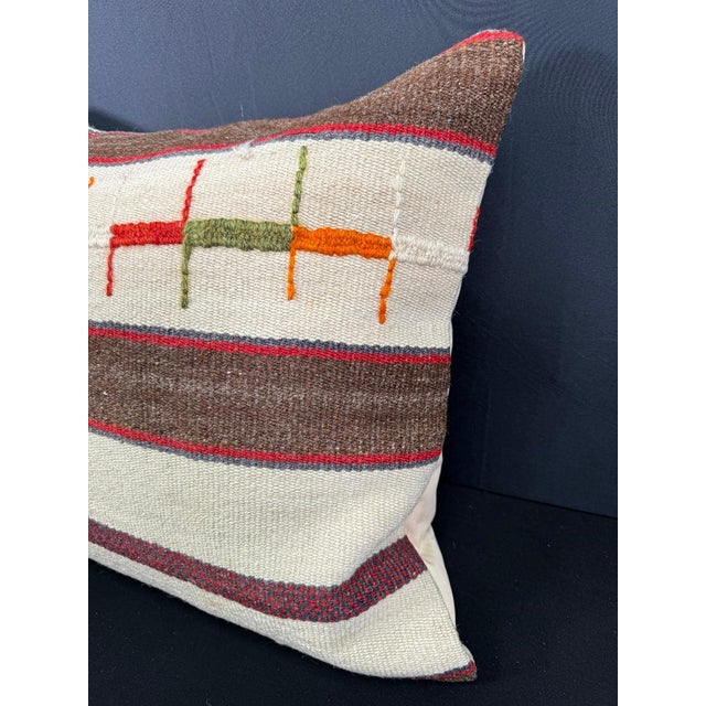 Contemporary Turkish Hemp Pillow Cushion Natural Beige Brown Cushion Cover 20"x20" For Sale - Image 3 of 4
