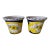 Vintage Italian Tuscan Hand-Painted Terracotta Glazed Planters – A Pair For Sale