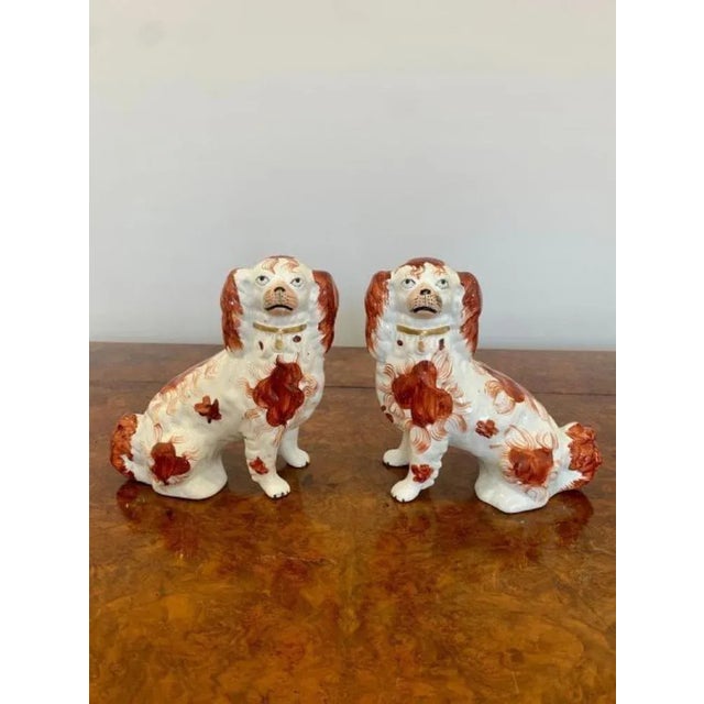 Victorian Seated Spaniels, 1880s, Set of 2 For Sale - Image 4 of 5