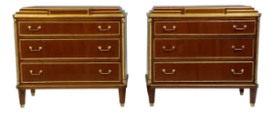 Russian Neoclassical Style, Commodes, Mahogany, Brass, Europe, 1980s