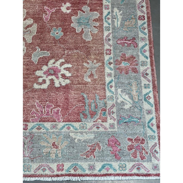 Arts & Crafts Oushak Design Wool Rug For Sale - Image 3 of 5