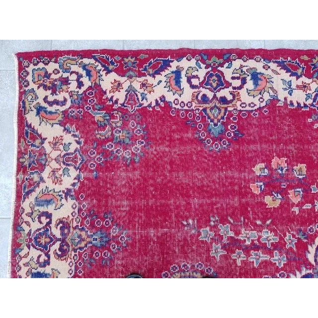 Textile 1960s Oushak Decorative Anatolian Rug For Sale - Image 7 of 11