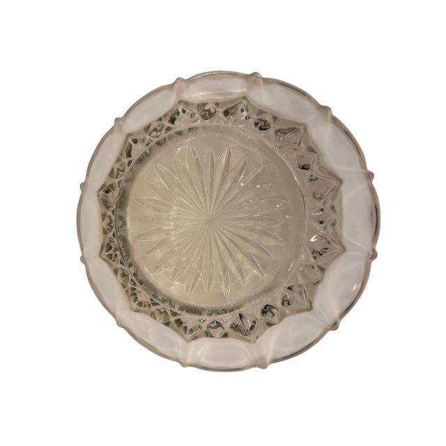 Farmhouse Early 20th Century Farmhouse Clear Pressed Glass Diamond Pattern For Sale - Image 3 of 5