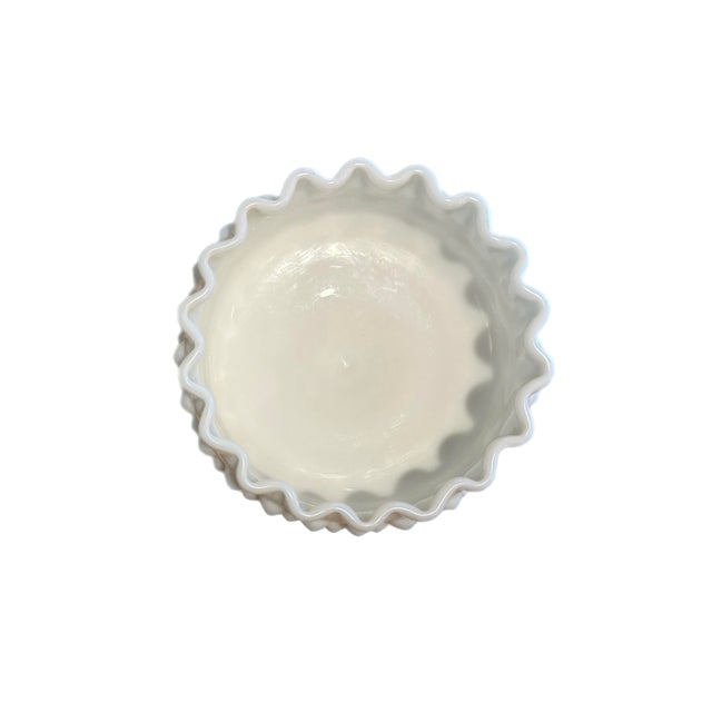 Vintage Hobnail Milk Glass Compote, Likely Fenton For Sale In Miami - Image 6 of 7