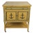 Yellow Double-Door Bedside Table With Iron Anchor Decoration For Sale