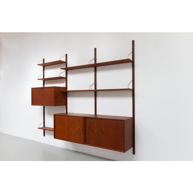 Danish Modern 3-Bay Modular Teak Wall Unit by Poul Cadovius for Cado, 1960s. Mid-Century Modern 3 bay shelving system...