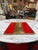 Paint Vintage Red Lacquer & Brass Serving Tray With Handle For Sale - Image 7 of 7