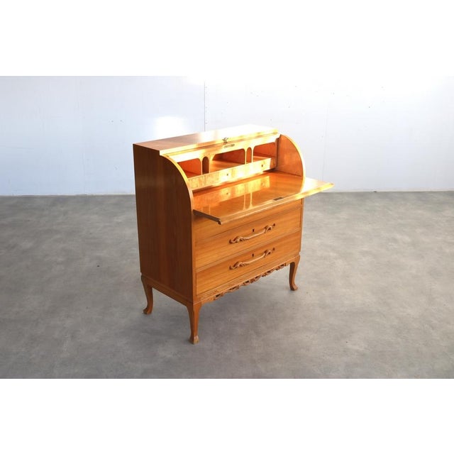 Wood Vintage Secretary Desk, 1960s For Sale - Image 7 of 10