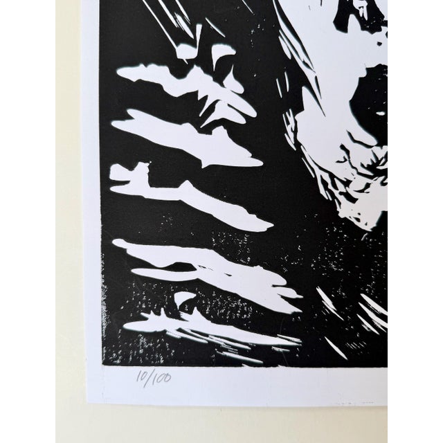 Hans Krull, Expressionist Portrait, 2009, Linocut For Sale - Image 3 of 4