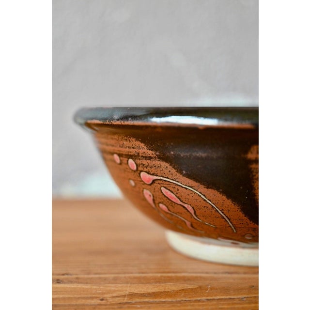 Glazed Stoneware Bowl, Cluny, France, 1960s For Sale - Image 6 of 8