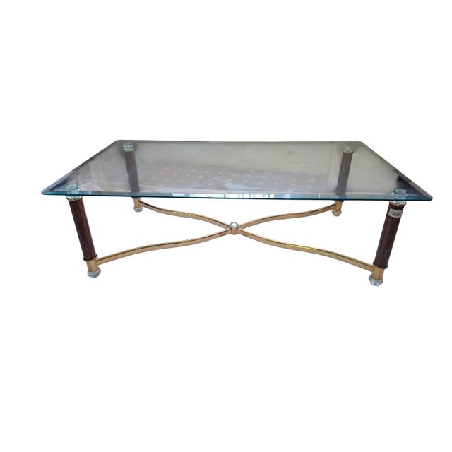 Vintage Glass Coffee Table, 1980s For Sale - Image 3 of 11