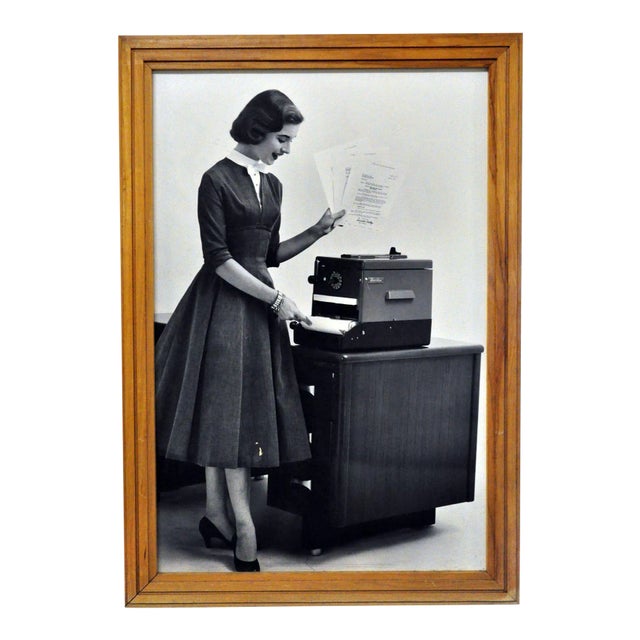 Mid 20th Century Framed 1956 Kodak Verifax Copier Ad IV Chairish