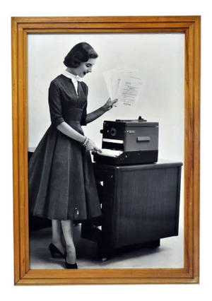 Mid 20th Century Framed 1956 Kodak Verifax Copier Ad IV