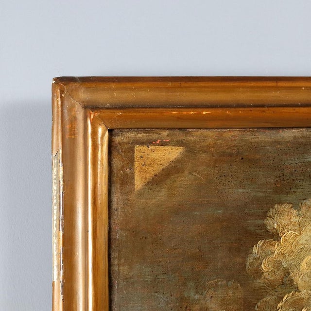 Landscape with Figures and Herd, Oil Painting, Framed For Sale - Image 9 of 12