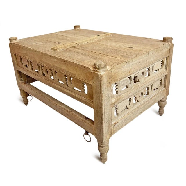 Antique Carved Wood Jhula Box For Sale - Image 9 of 9
