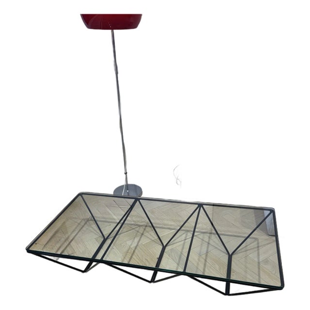 1990s Alanda Steel and Glass Coffee Table For Sale