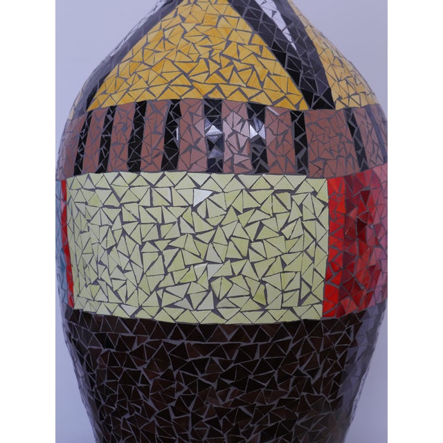 French Modern Large Artisan Mosaic Vase For Sale In Miami - Image 6 of 8