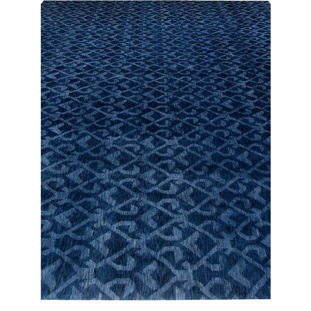 Contemporary Pashmina Euro Blue Rug by Doris Leslie Blau For Sale - Image 4 of 7