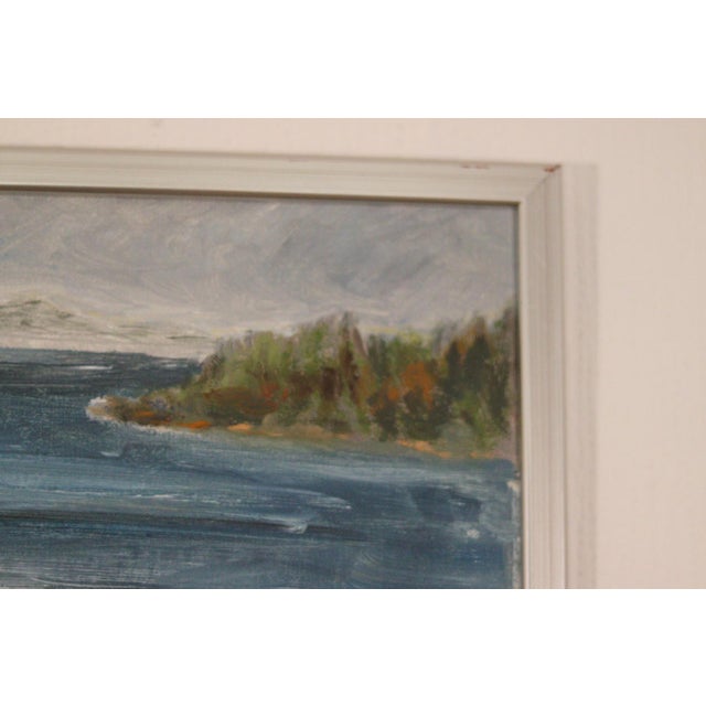 Original Swedish Oil on Panel – “Islands” by Barbro Herlitz – Signed & Framed – 25 × 55 cm (9.8" × 21.7") A serene and...