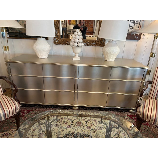 Julian Chichester Regency Silverleaf Long Wave Sideboard For Sale - Image 15 of 15
