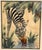 Pair of Art Deco Zebra Watercolor Gouaches by Shirrell Graves in Verde Frames For Sale - Image 4 of 16