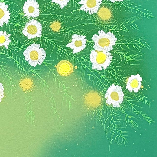 Chamomile Flowers Contemporary Botanical Painting by Susan Havens For Sale - Image 4 of 5