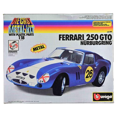 1980s Die-Cast Metal Kit, Ferrari 250 Gto Nürburgring, 1:18 Scale from Burago, Italy, 1980s For Sale - Image 5 of 5