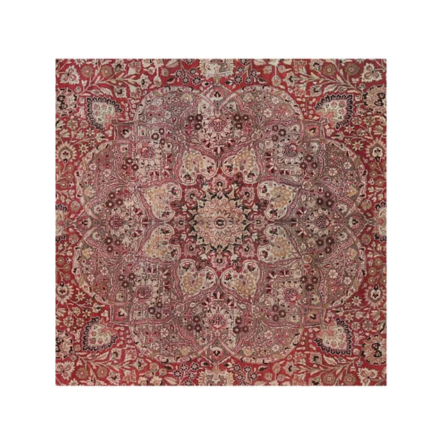 Antique Persian Mashad Area Rug 13x20 For Sale - Image 4 of 6