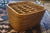 Brown 1950s Paul Frankl Style Stacked Rattan Foot Stool / Table Base For Sale - Image 8 of 11