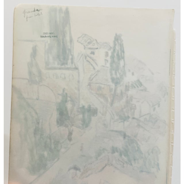 Mediterranean 1950s Grace Spongberg Granada Spain Drawing For Sale - Image 3 of 3