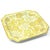 Vintage Chinese Chinoiserie Yellow & Gold Octagonal Porcelain Tray With Chrysanthemums For Sale - Image 4 of 8