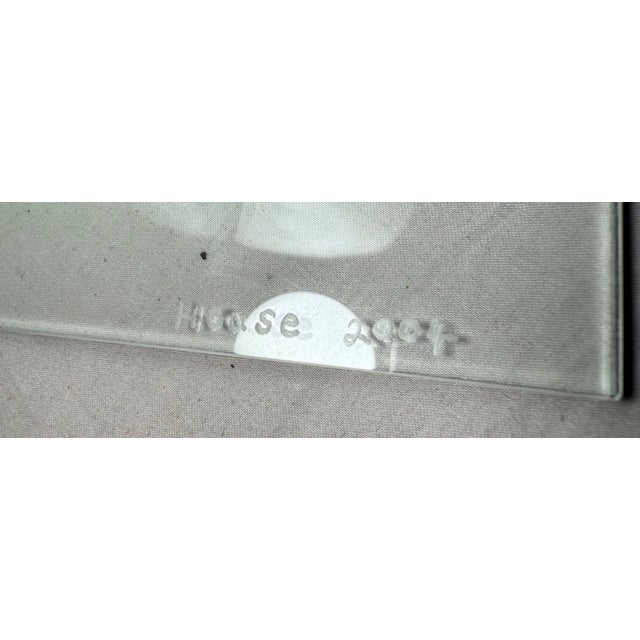 Blue Original Hand Blown 2004 Duncan House Art Studio Glass 2 Male Torso Sculpture For Sale - Image 8 of 17