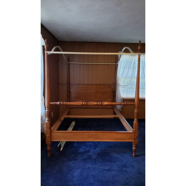MidCentury FourPoster Bed With Curved Canopy Chairish