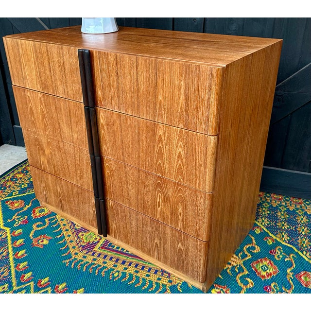 Mid-Century Modern 1960s Completely Restored Danish Modern Teak Chest For Sale - Image 3 of 8