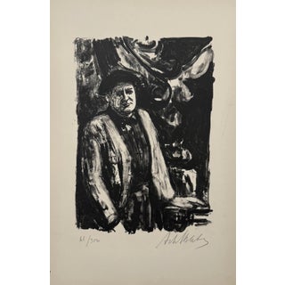 Arbit Blatas, Lithuanian French Artist Arbit Blatas Lithograph Jacques Lipchitz Ecole D'Paris, 1962 For Sale