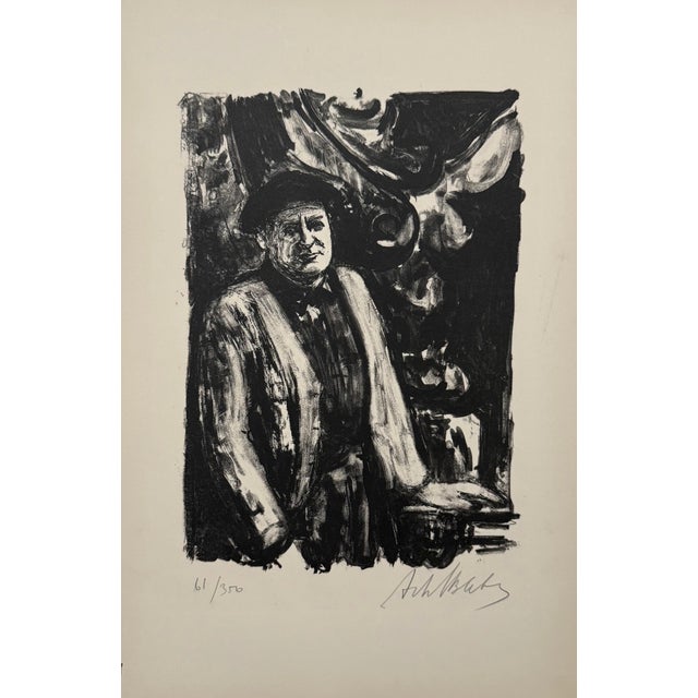 Arbit Blatas, Lithuanian French Artist Arbit Blatas Lithograph Jacques Lipchitz Ecole D'Paris, 1962 For Sale