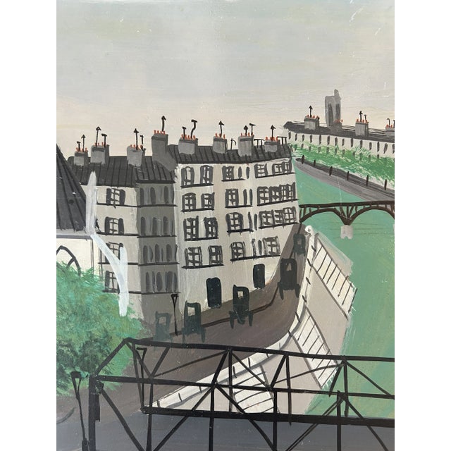 Armand Marie Guérin, Passerelle métallique, Oil on Wood For Sale - Image 7 of 11