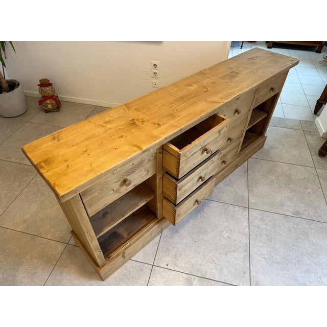 Antique Chest of 8 Drawers in Softwood For Sale - Image 5 of 14