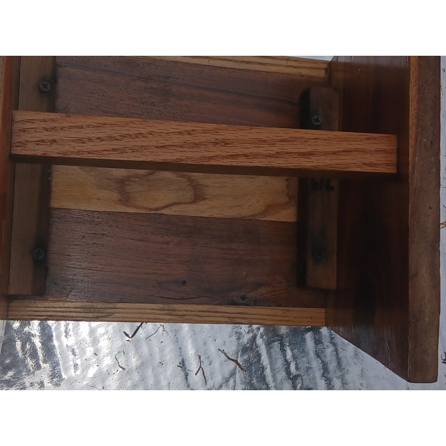 Brown Vintage Handmade Rustic Cedar Stool For Sale - Image 8 of 10