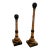 20th Century Wood Ebonized Decorative Poles - a Pair For Sale