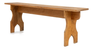 Art Deco Bench in Wood, France, 1940s