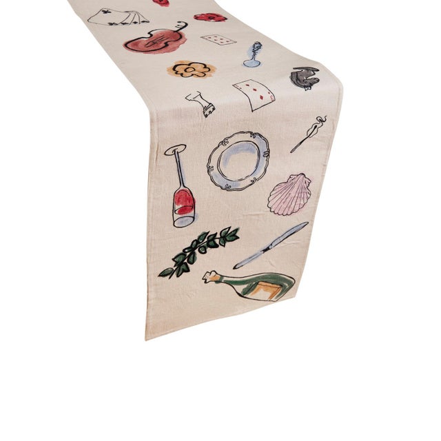 Your table will become the place for lively conversations with our 85-inch-long embroirdedd runners. Made from luxurious...
