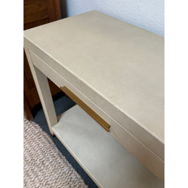 Restoration Hardware Graydon Shagreen Console Table For Sale In San Francisco - Image 6 of 12
