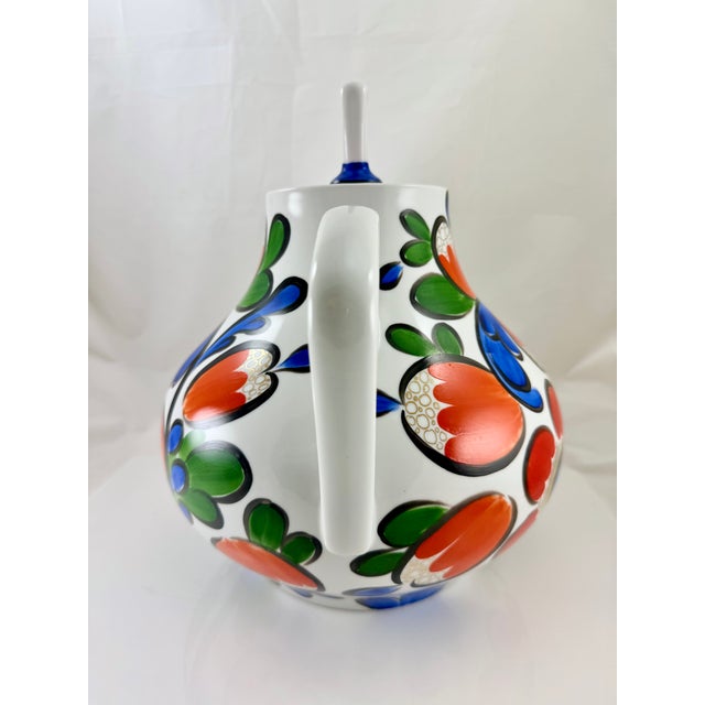 1960s Mid Century Modern Oversized Porcelain Teapot For Sale - Image 4 of 7