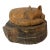 Vintage Hand Carved Sleeping Fox/Cat Log Sculpture For Sale