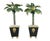 Mid 20th Century Pair of Hollywood Palm Beach Regency Tole Topiaries For Sale - Image 4 of 5