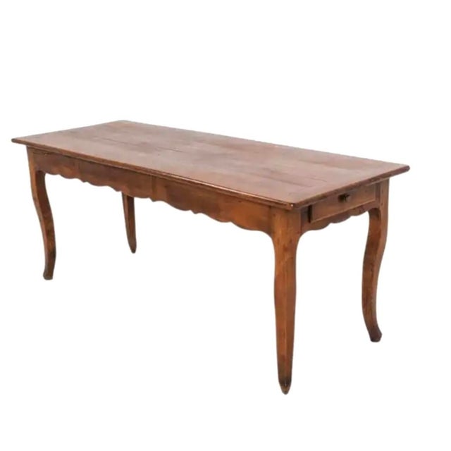 French Provincial Cherry Farmhouse Dining Table For Sale - Image 12 of 12